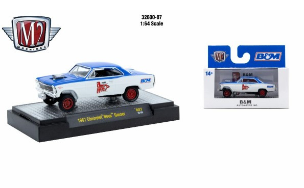 M2 Machines 1:64 Detroit Muscle R87 1967 Chevrolet Nova Gasser
